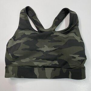 NWT Athleta Racer Back Sports Bra Green Camo Print Women's Size XXS